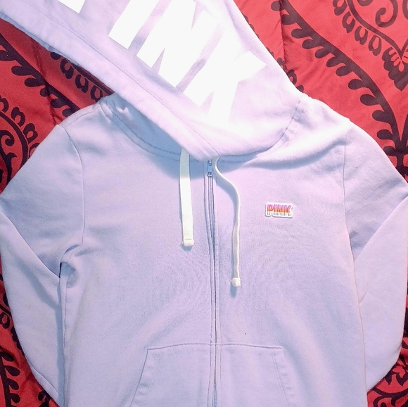 Gently used Victoria's secret pink full zip hoodie size medium - Picture 3 of 7